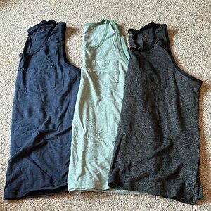 THREE Mens Old Navy Tanks